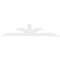 Ekena Millwork Richland Architectural Grade PVC Gable Bracket, 108"W x 22 1/2"H x 2"D x 6"F, 5/12 Pitch GBP108X23X0206RIC00 - alternate 3